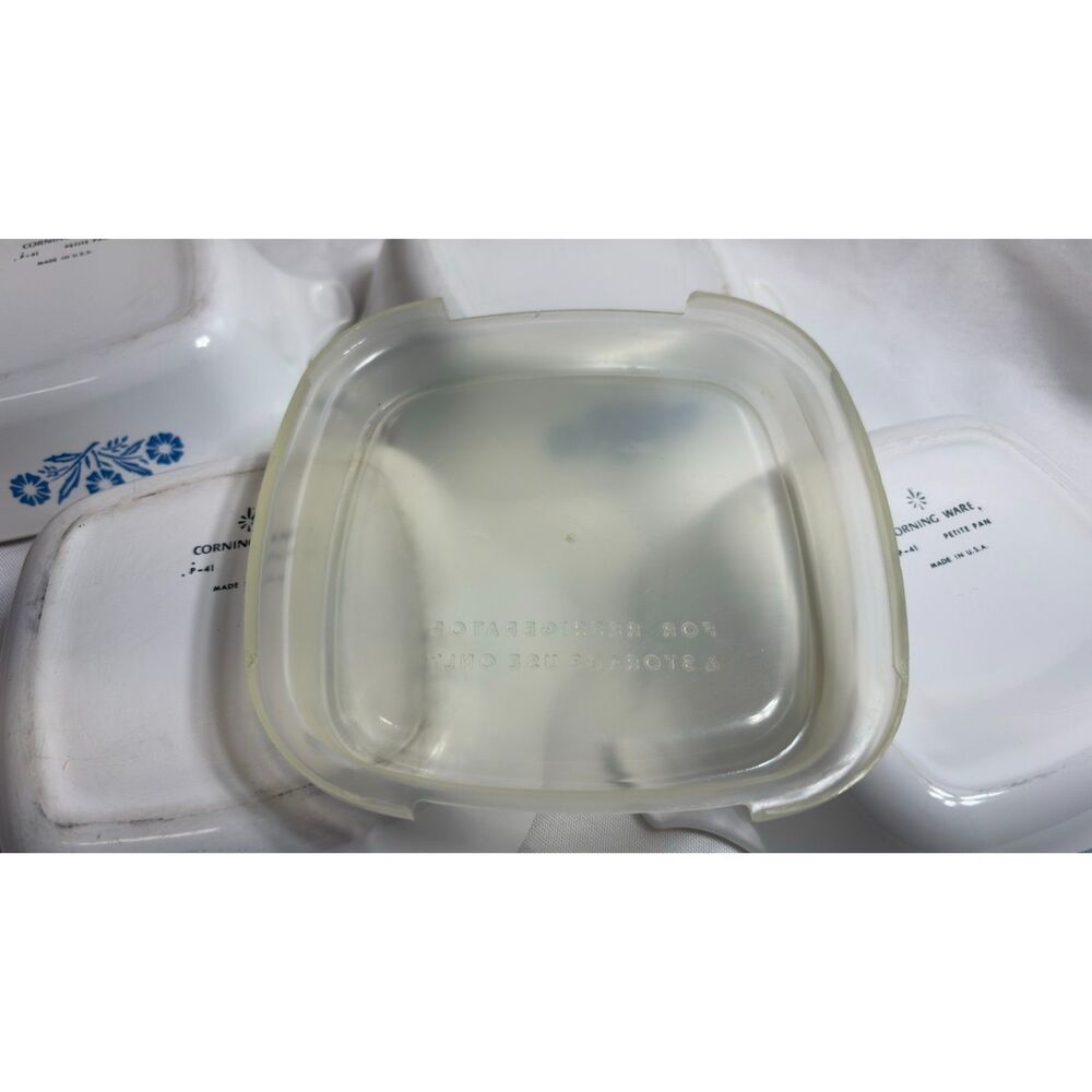 Corning Ware Vintage 4 Petite Pan Casserole Dishes Iconic Blue Cornflower Patter - Picture 4 of 10